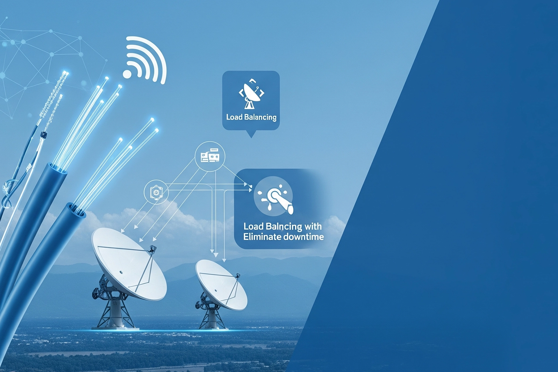 Servicio de Internet de fibra óptica y satelital en Guatemala con balanceo de carga